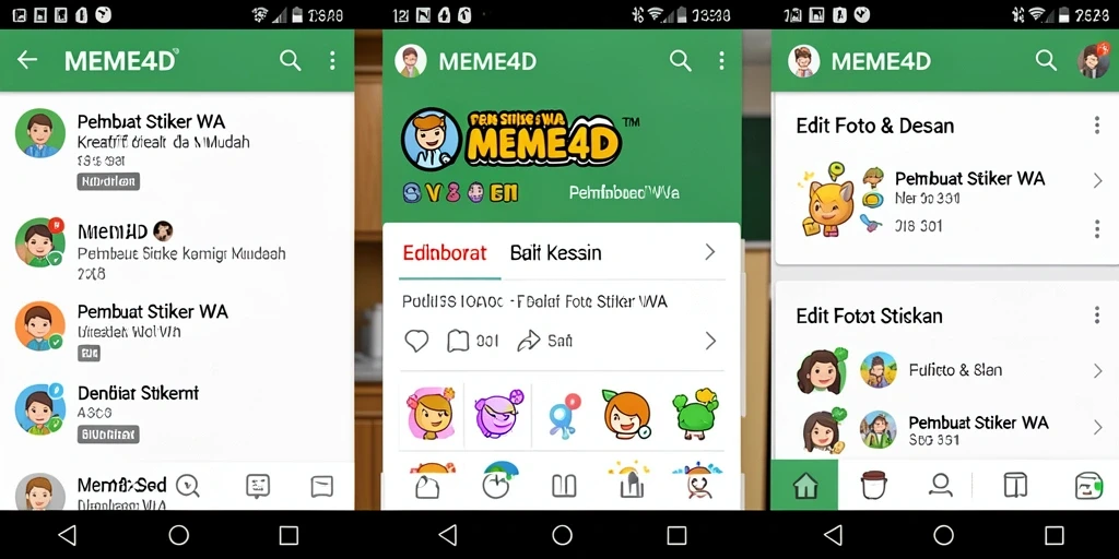 Antarmuka kreatif dan fungsi lengkap Pembuat Stiker WA.