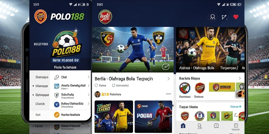 Tampilan antarmuka POLO188 yang menampilkan berita olahraga bola.