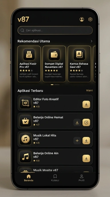 Tampilan katalog aplikasi v87