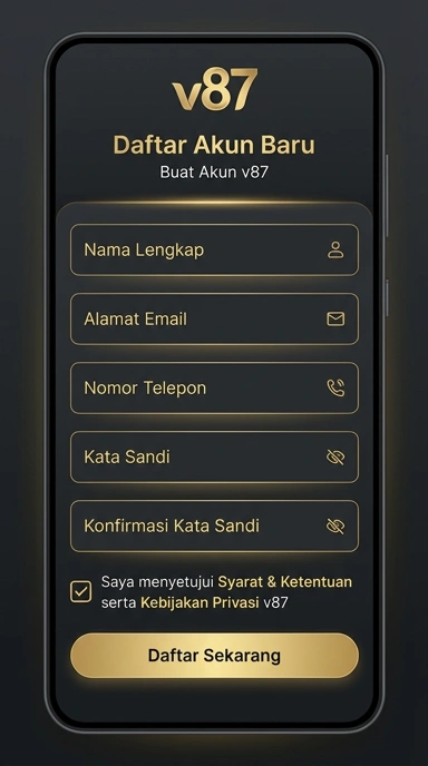 Tampilan halaman daftar v87